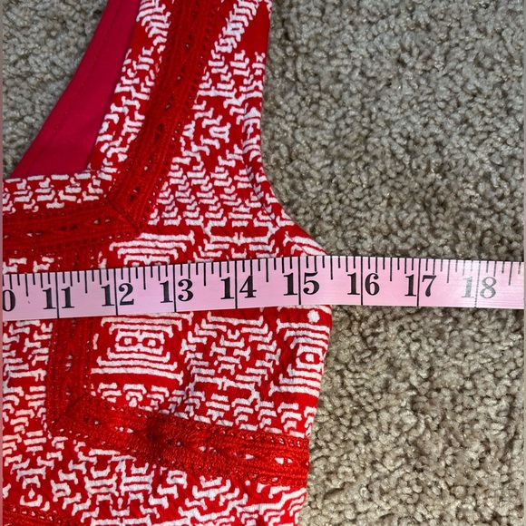 ANTHROPOLOGIE / MAEVE Floral, Red Dress - Picture 5 of 8